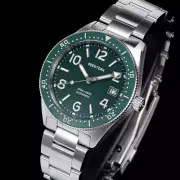 SEESTERN Skindiver, Green, NH35, Sapphire, Lume, 200m Diver, Micro Adjust Clasp
