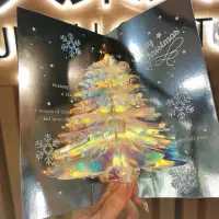 在飛比找momo購物網優惠-【GIFTME5】水晶城堡立體賀卡-彩色聖誕樹音樂款(卡片 