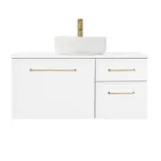 CIBO 900mm White Finer Wall Hung Bathroom Vanity
