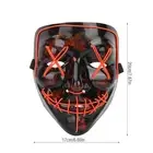 (red)Halloween Scary LED Light Up Glow Mask Costume For Party Prop Show DOB