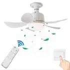 Ceiling Fan Dimming Lighting with Remotes for Cloakrooms Halls Living Room