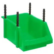 Plastic Shelf Bins 8.3" x 5.1" x 4.3" Wall Mounted Storage Bins, Green