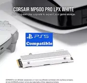 CORSAIR MP600 PRO LPX 2TB SSD HeatSink Gen4 M.2 Optimised for PS5 White Edition