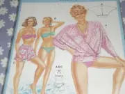 BURDA 6527 MISSES BIKINI JACKET & SHORTS PATTERN-UNCUT-SIZES-8-16