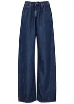 Darkpark Iris Paperbag Wide-leg Jeans - Dark Blue - 29 (W29 / UK12 / M) 29 (W29 / UK12 / M)