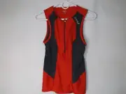 2XU Mens PERFORM TRI SINGLET NEON RED / CHARCOAL - SIZE MEDIUM MT2850B