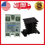 40DA DC Solid State Relay with Black Heat Sink for PID Temperature Controller
