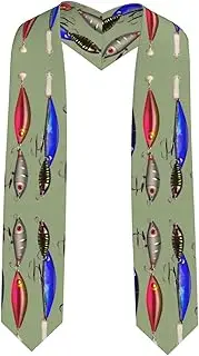 [EdWal] Fishing Lure Style print Graduation Stole and Sash Class for Unisex Adult Honor Stole Honor Stole of 2025