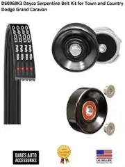 D60968K3 Dayco Serpentine Belt Kit for Town and Country Dodge Grand Caravan
