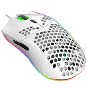 J900 Gaming Mouse RGB Lighting Programmable Mouse With Six Adjustable DPI Honeycomb Shell For Desktop Laptop