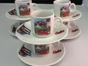 Cuban Espresso coffee cup set 12 pc cup and saucer set Tacita Cafesito flag cuba