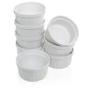 Trenton White Porcelain Ramekin Dishes 9cm - Pack of 8