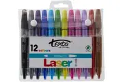 Texta Laser Colouring Markers School Fun Activity - 12 Colours