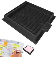 Sticky Notes Holder Stand, Planner Paper Organizer,Stencil Note Stand, Easy to Install and Portable Design White, for Students, Workplace, Daily Note-Taking