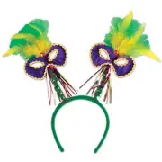 Mardi Gras Mask w/Feathers Bopper Mardi Gras Hats Party Favors Decorations