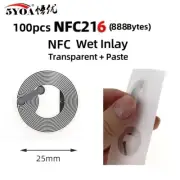 100pcs Ntag213 Ntag215 Ntag216 NFC Tag 13.56MHz ISO14443A Sticker Adhesive Label