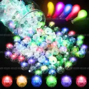 10Pcs Xmas Party Decor LED Balloon Round Flash Ball Glow Paper Lantern Lights