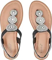 [Luoika] Women's Wide Width Wedge Sandals, Ankle Strap Flat Low Wedge Platform Heel Sandal.