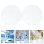 10 Pcs Laboratory Petri Dish Cell Culture Plate with Lids Three Compartments