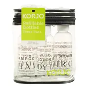 Korjo Refillable Bottles 3 Pack - Clear