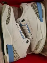 CT8532-104 Nike Air Jordan 3 Retro UNC White Valor Blue Tech Grey Men's NEW