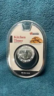 Culinary Elements 60 Minute Black Kitchen Timer New In Pack