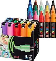 Uni-Ball Uni Posca PC8K Bold Broad Chisel Tip Paint Marker 15-Pieces