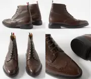 Thom Browne Wingtip Pebbled Commando Brogue Boots Ankle Shoes Boots 42