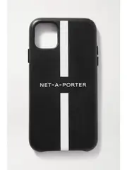 [NET-A-PORTER] NET-A-PORTER - + The Daily Edited Printed Leather Iphone 11 Pro Case - Black - One size One size Black
