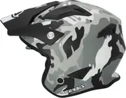 Acerbis Aria Camo, open face helmet , color: Matt Black/Grey/Light Grey , size: M