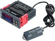 Daseeme Digital Display Temperature&Humidity Controller Thermoregulator Thermostat Humidistat Therometer Hygrometer with Integrated Sensor Probe Relay Output