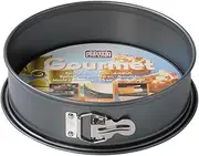 [ORIGINAL KAISER] Gourmet Springform Cake Tin 24 cm Round with Flat Base, Round Baking Tin, Leak-Proof, Non-Stick Coating, Heat Resistant up to 230°C, Grey