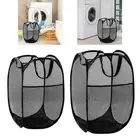 Laundry Basket Mesh Laundry Hamper for Indoor Laundry Room College Dorm