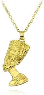 [sqxq] Egyptian Pharaoh Queen Shape Pendant Necklace, Personality Retro Mysterious Neck Chain, Sweater Chain