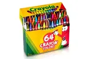 64 Crayola Crayon Box w Sharpener Colouring Drawing Arts Craft Children 3y+