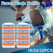 16/32PCS 5 Proglide Shaving Razor Blades Refills Compatible for Gillette Fusion