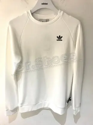 【Dr.Shoes 】Adidas Sweatshirts 男裝 休閒 大學T 長袖T恤 白ED6208 黑DV1600