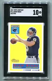 2001 Topps Heritage Drew Brees RC 363/1956 SGC 10 GEM MINT