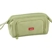 Large Capacity Pencil Bags Double Layer Canvas Portable Pen Case Storage Bags