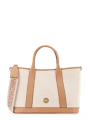 [Michael Kors] Michael Kors-Luisa Canvas And Leather Handbag With Frontal Monogram-Donna OS
