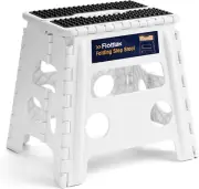 13" Folding Step Stool for Adults and Kids Holds up to 300 Lbs,Non-Slip Folding