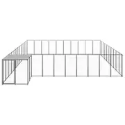 Andala Pets Dog Kennel Black 31.46 m Steel