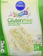 Pillsbury Funfetti Gluten Free Premium Cake & Cupcake Mix w Candy Bits (2 Boxes)
