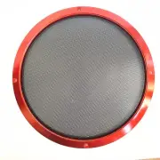 10" Speaker Cover Red ABS Frame BlK Metal Mesh Grill For Car Audio DJ PA Speaker