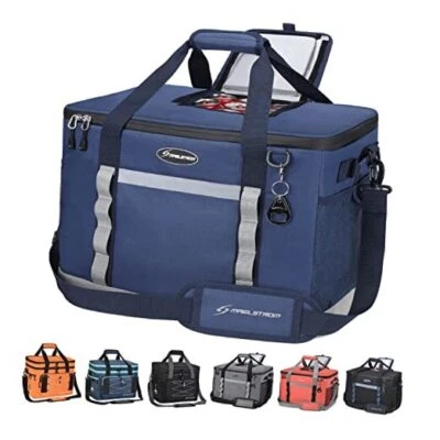 Soft Cooler Bag,Collapsible Soft Sided Cooler,24/30/60/s 75 Can Blue 75 Can