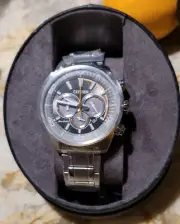 Citizen Men's Chronograph Eco-Drive Titanium Stainless Steel Watch, New with Box