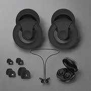 Ear plugs Reusable Silicone Earplugs | 4 Sizes (XS/S/M/L) | Black & Cream | 30dB Noise Reduction | Includes Cord, Case & Box | Ideal for Sleep, Travel, Concerts, Study & Noise Sensitivity, Hearing protection Ear plug