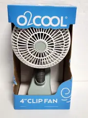 O2COOL 4" Battery Powered Portable Clip Stroller Fan - Grey - New