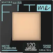 Maybelline New York Fit Me Matte & Poreless Pressed Powder - Classic Ivory 120,0.29 Ounce