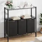 GAOMON Laundry Hamper, Laundry Sorter with 3 Pull-Out & Removable Bag, Laundr...